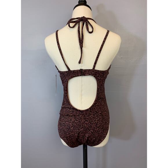 NWT Athleta One Piece Keyhole Swimuit Floral Camo Medium - Picture 9 of 16